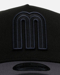 New Era Mexico National Baseball Team 'Stealth' 9FORTY A-Frame Snapback Black/Charcoal