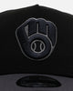 New Era Milwaukee Brewers 'Stealth' 9FORTY A-Frame Snapback Black/Charcoal