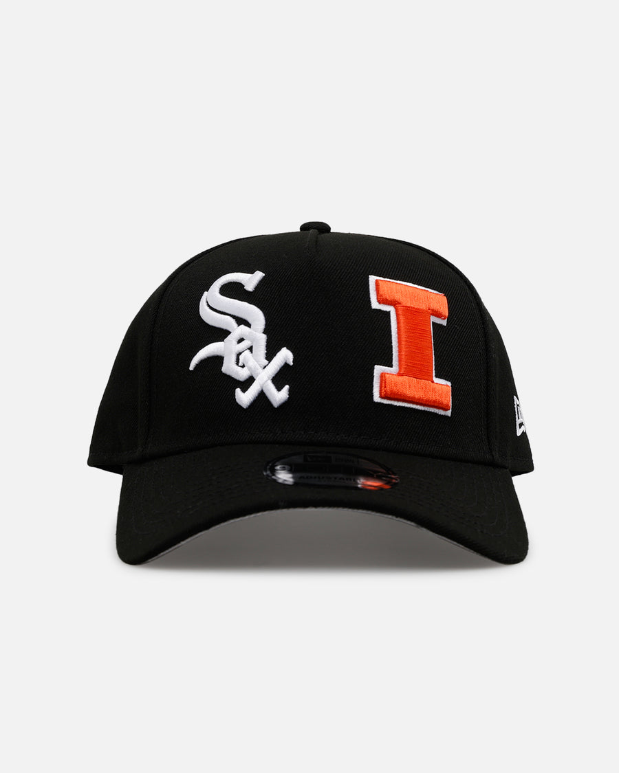 New Era Black Logo 9FORTY A Frame All Day Trucker Chicago White Sox MLB Black Trucker Hat