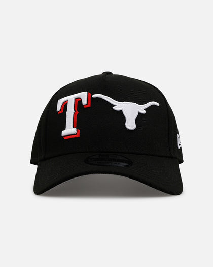 New Era Texas Rangers 'MLB & NCAA Dual Logo' 9FORTY A-Frame Snapback Black