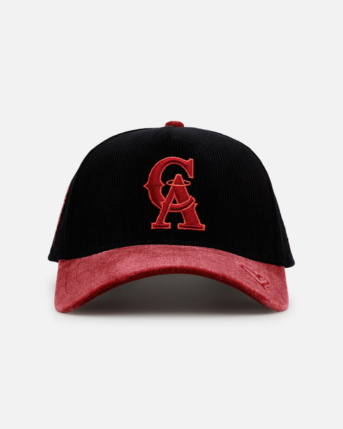 New Era California Angels 'Velvet Cord Certified Lover' 9FORTY A-Frame Premium Corduroy Snapback Black