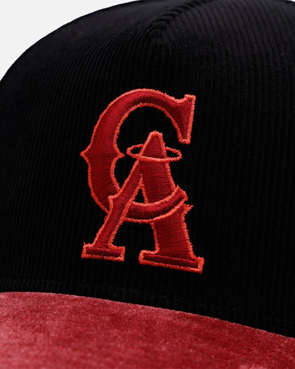 New Era California Angels 'Velvet Cord Certified Lover' 9FORTY A-Frame Premium Corduroy Snapback Black
