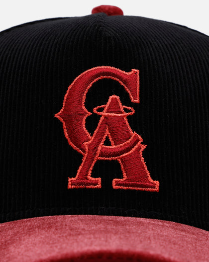 New Era California Angels 'Velvet Cord Certified Lover' 9FORTY A-Frame Premium Corduroy Snapback Black