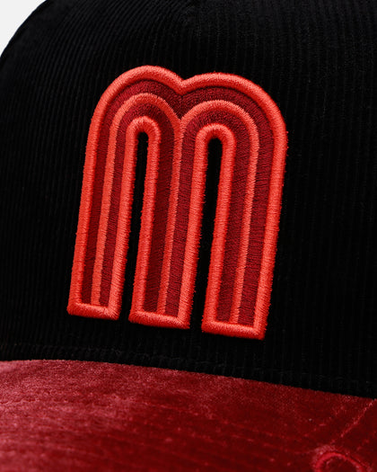 New Era Mexico National Baseball Team 'Velvet Cord Certified Lover' 9FORTY A-Frame Premium Corduroy Snapback Black