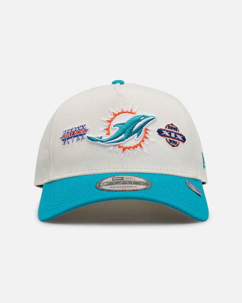 New Era Miami Dolphins 'Super Bowl Logos' 9FORTY A-Frame Snapback Chrome