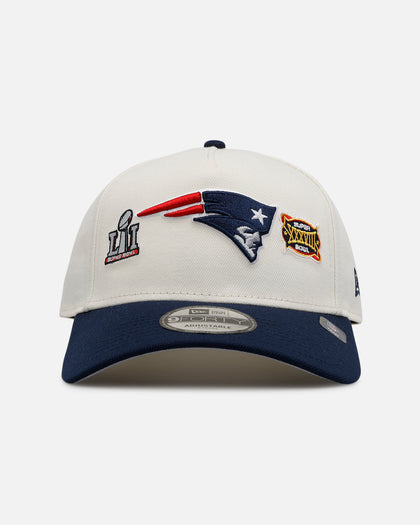 New Era New England Patriots 'Super Bowl Logos' 9FORTY A-Frame Snapback Chrome