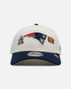 New Era New England Patriots 'Super Bowl Logos' 9FORTY A-Frame Snapback Chrome