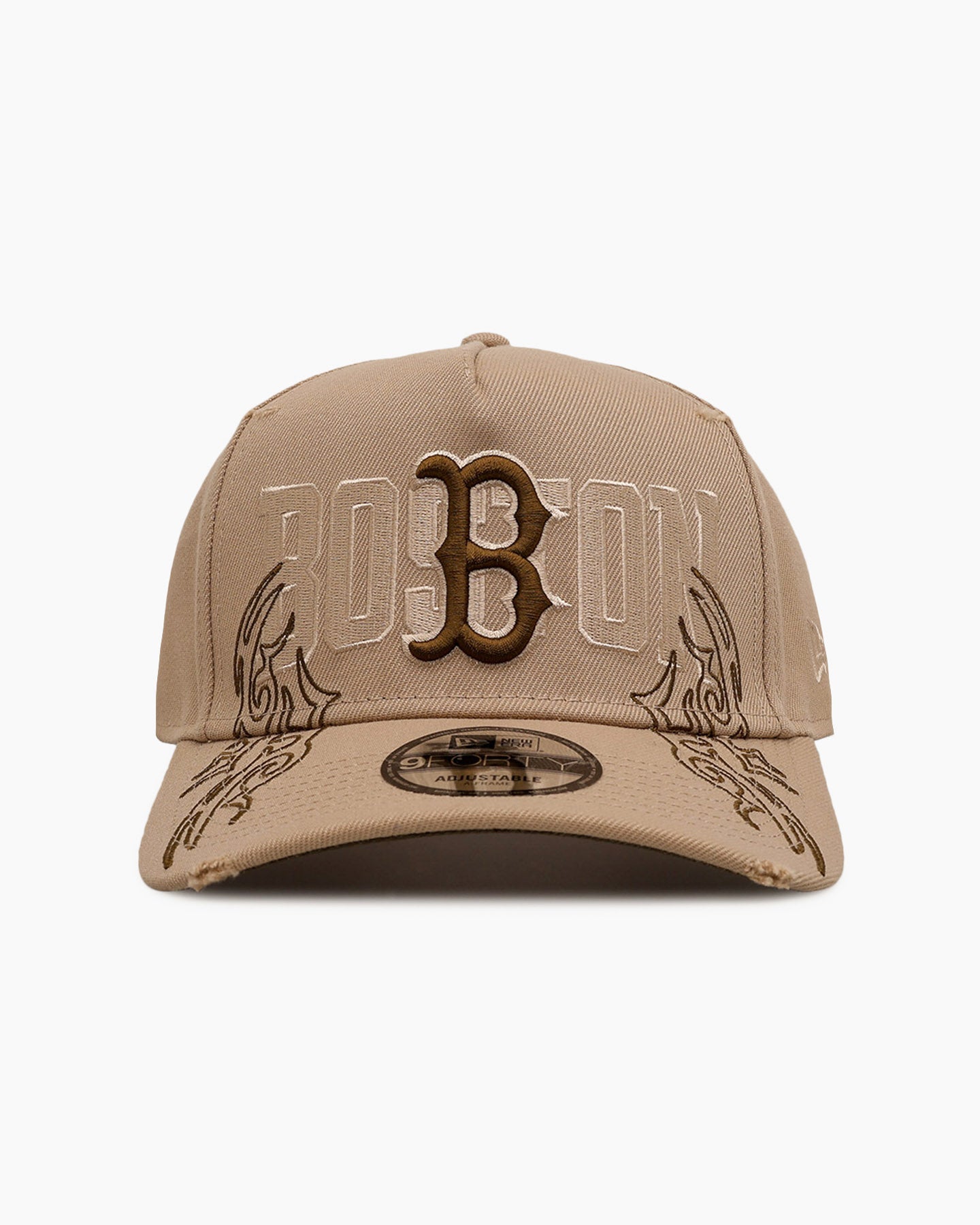 New Era Boston Red Sox 'Tribal' 9FORTY A-Frame Snapback Camel
