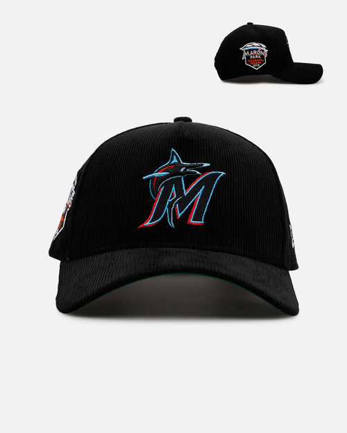 New Era Miami Marlins 'Black Cord' 9FORTY A-Frame Corduroy Snapback Black