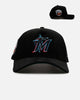 New Era Miami Marlins 'Black Cord' 9FORTY A-Frame Corduroy Snapback Black