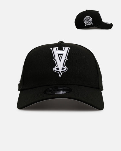 New Era Los Angeles Angels 'Black White Upside Down Logo' 9FORTY A-Frame Snapback Black/White