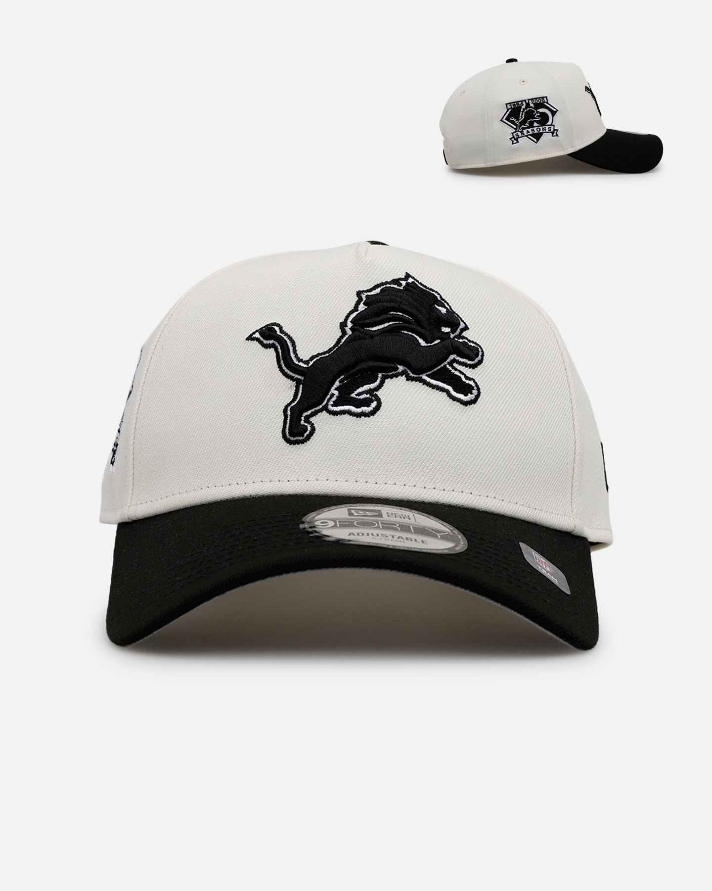 New Era Detroit Lions 'Chrome Black' 9FORTY A-Frame Snapback