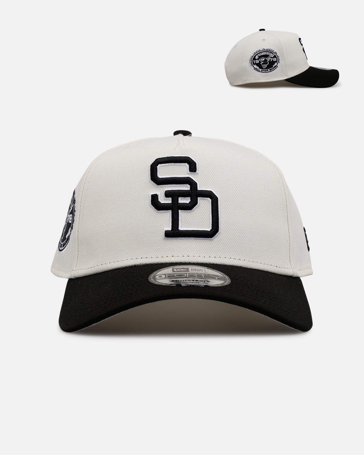 【未使用タグ付】NewEra San Diego Padres キャップ New Era San Diego Padres 'Chrome Black' 9FORTY A-Frame Snapback