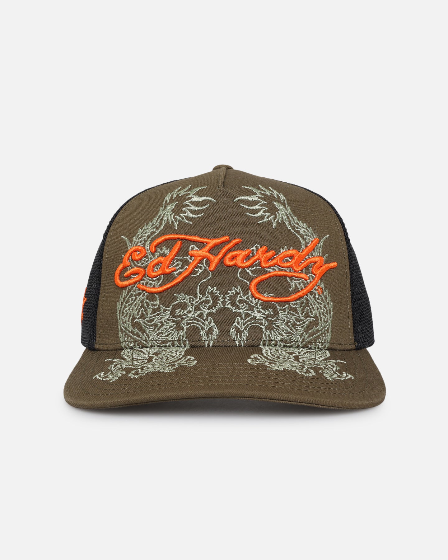 帽子 ed hardy DRAGON TRUCKER SNAPBACK Ed Hardy Dragon Trucker Snapback Khaki | Culture Kings US