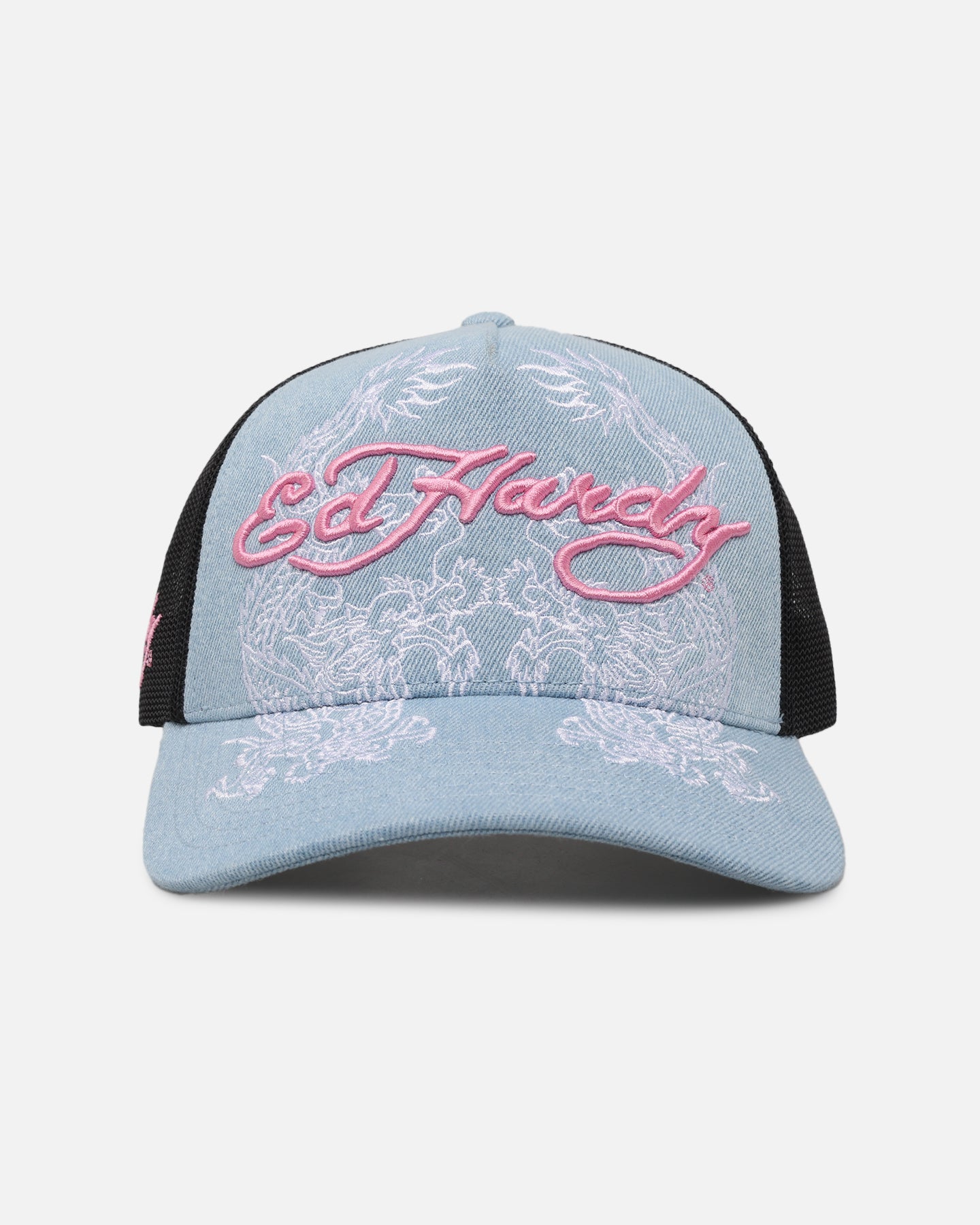 Ed Hardy Dragon Trucker Snapback Light Denim | Culture Kings US