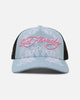 Ed Hardy Dragon Trucker Snapback Light Denim