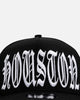 New Era Houston Astros 'Oversized Gothic Script Crown' 9FORTY A-Frame Snapback Black/White