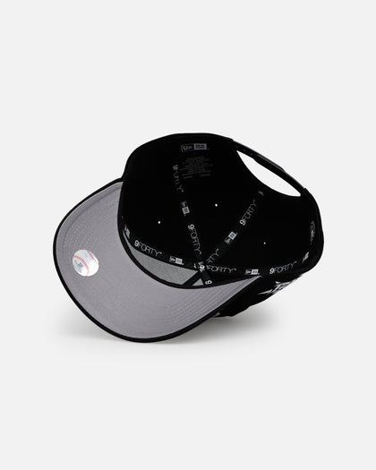 New Era Houston Astros 'Oversized Gothic Script Crown' 9FORTY A-Frame Snapback Black/White