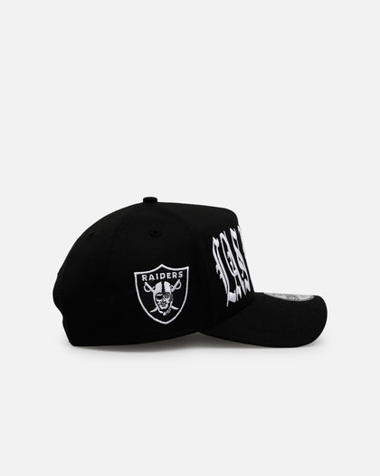 New Era Las Vegas Raiders 'Oversized Gothic Script Crown' 9FORTY A-Frame Snapback Black/White