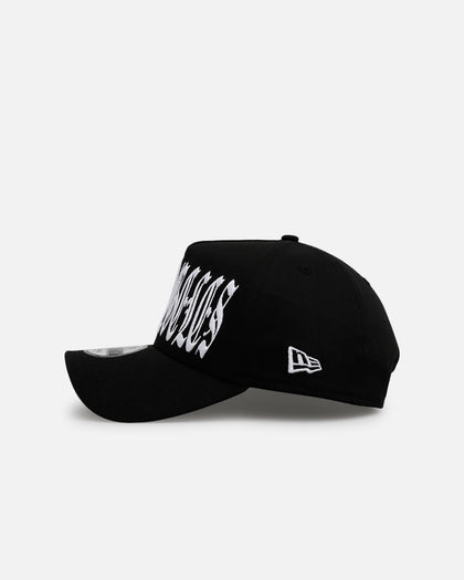New Era Los Angeles Dodgers 'Oversized Gothic Script Crown' 9FORTY A-Frame Snapback Black/White