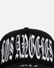 New Era Los Angeles Dodgers 'Oversized Gothic Script Crown' 9FORTY A-Frame Snapback Black/White