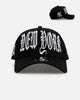 New Era New York Yankees 'Oversized Gothic Script Crown' 9FORTY A-Frame Snapback Black/White