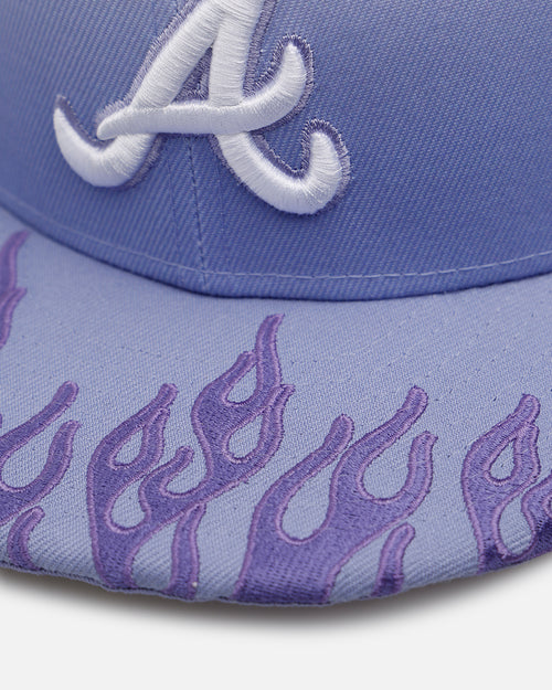New Era Atlanta Braves 'Sundye Flames' 59FIFTY Fitted Lavender