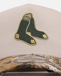 New Era Boston Red Sox 'Real Tree Stone' 9FORTY A-Frame Snapback Stone