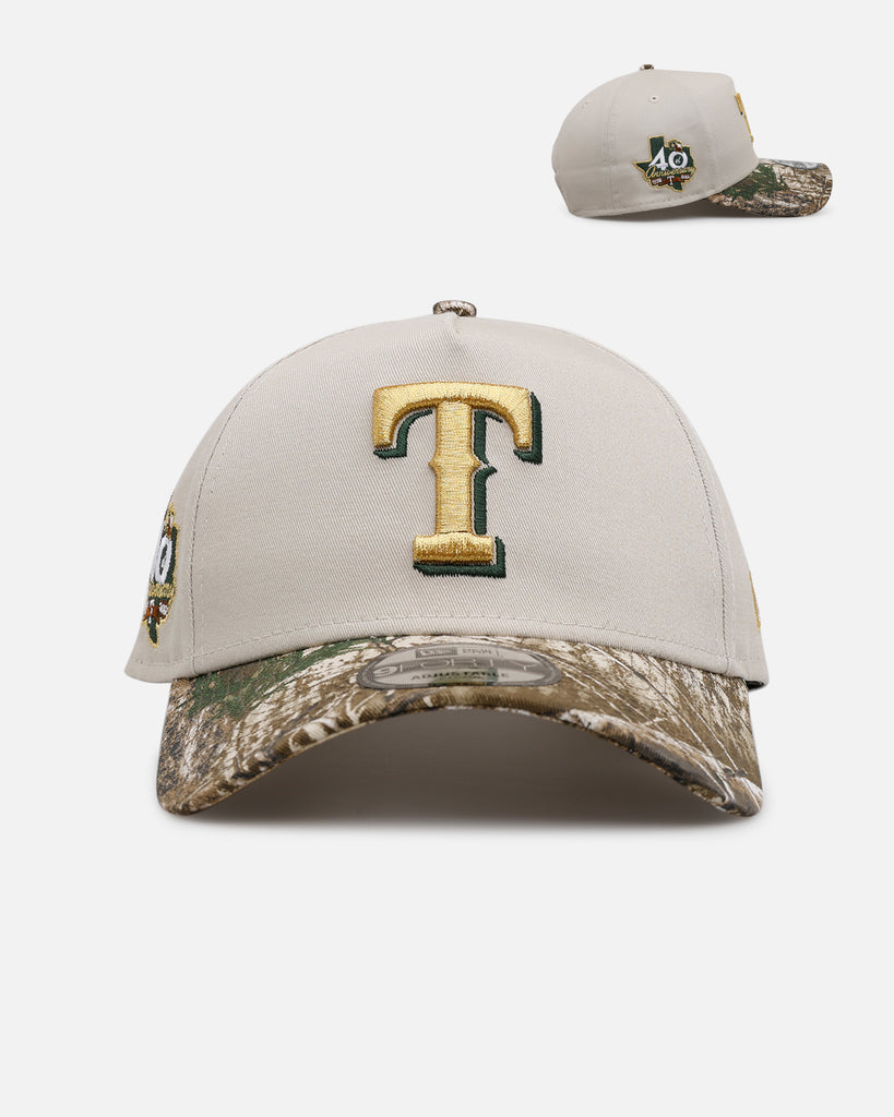 New Era Texas Rangers 'Real Tree Stone' 9FORTY A-Frame Snapback