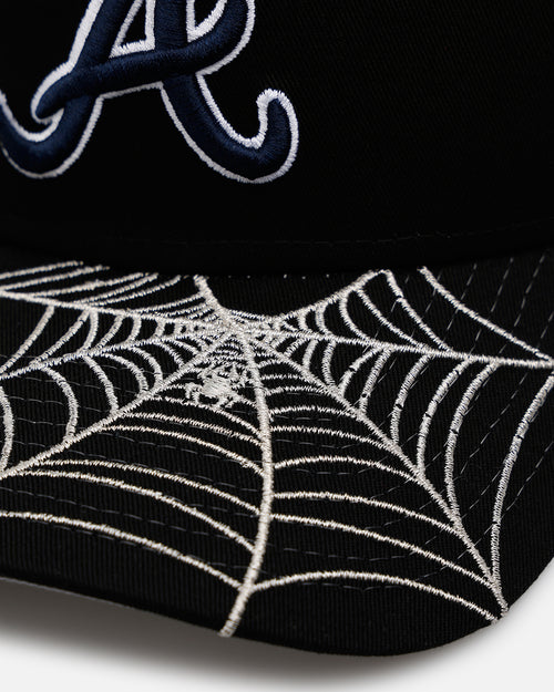 New Era Atlanta Braves 'Spider Web Visor' 9FORTY A-Frame Snapback Black