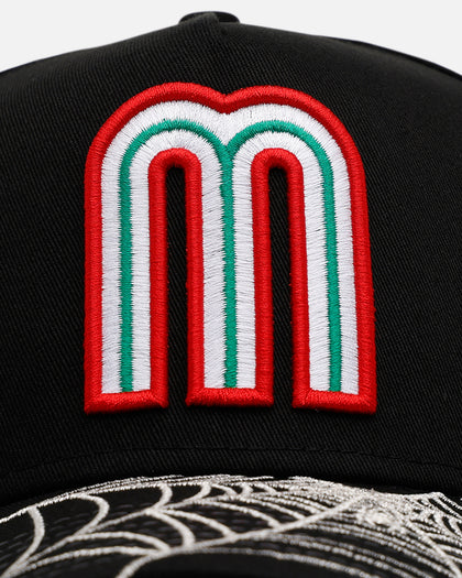 New Era Mexico National Baseball Team'Spider Web Visor' 9FORTY A-Frame Snapback Black