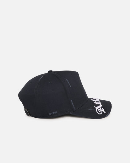 47 Brand Atlanta Braves 'Destruct Gothic Visor' 47 Offside Strapback Natural/Navy