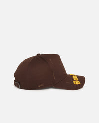 47 Brand San Diego Padres 'Destruct Gothic Visor' 47 Offside Strapback Brown/Brown