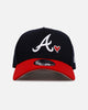 New Era Atlanta Braves 'Team Color Hearts' 9FORTY A-Frame Snapback Navy/Red