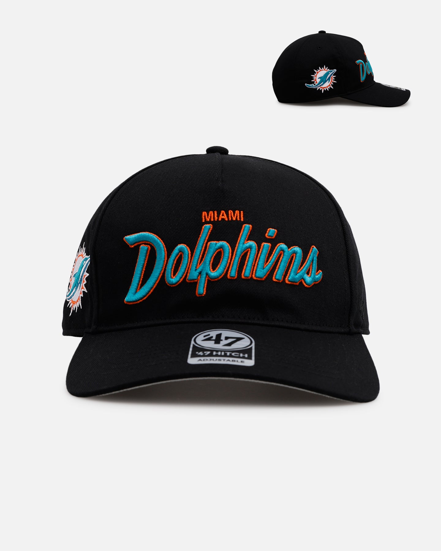 47 Brand Miami Dolphins 'Black Dome Script' 47 Hitch Snapback