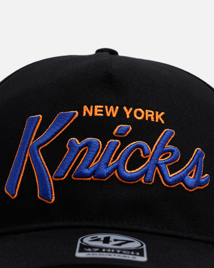 47 Brand New York Knicks 'Black Dome Script' 47 Hitch Snapback Black