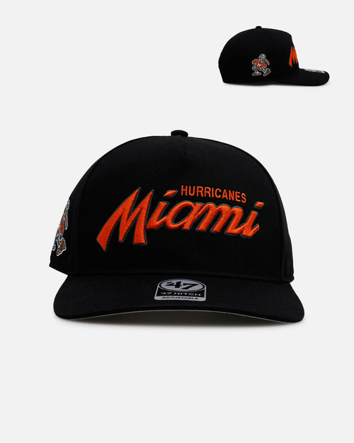47 Brand Miami Hurricanes 'Black Dome Script' 47 Hitch Snapback Black