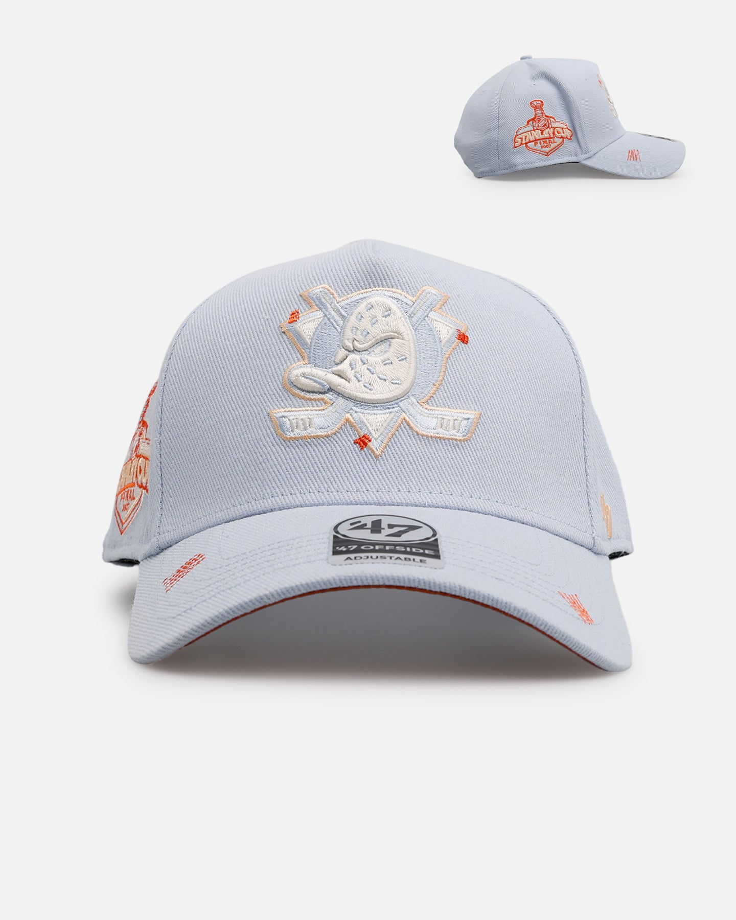 47 Brand Anaheim Ducks 'Overstitch' 47 Offside Snapback Light Blue