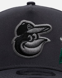 New Era Baltimore Orioles 'Gray Tonal Rose Embroidery' 9FORTY A-Frame Snapback Gray