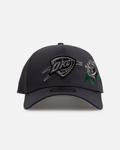 New Era Oklahoma City Thunder 'Gray Tonal Rose Embroidery' 9FORTY A-Frame Snapback Gray
