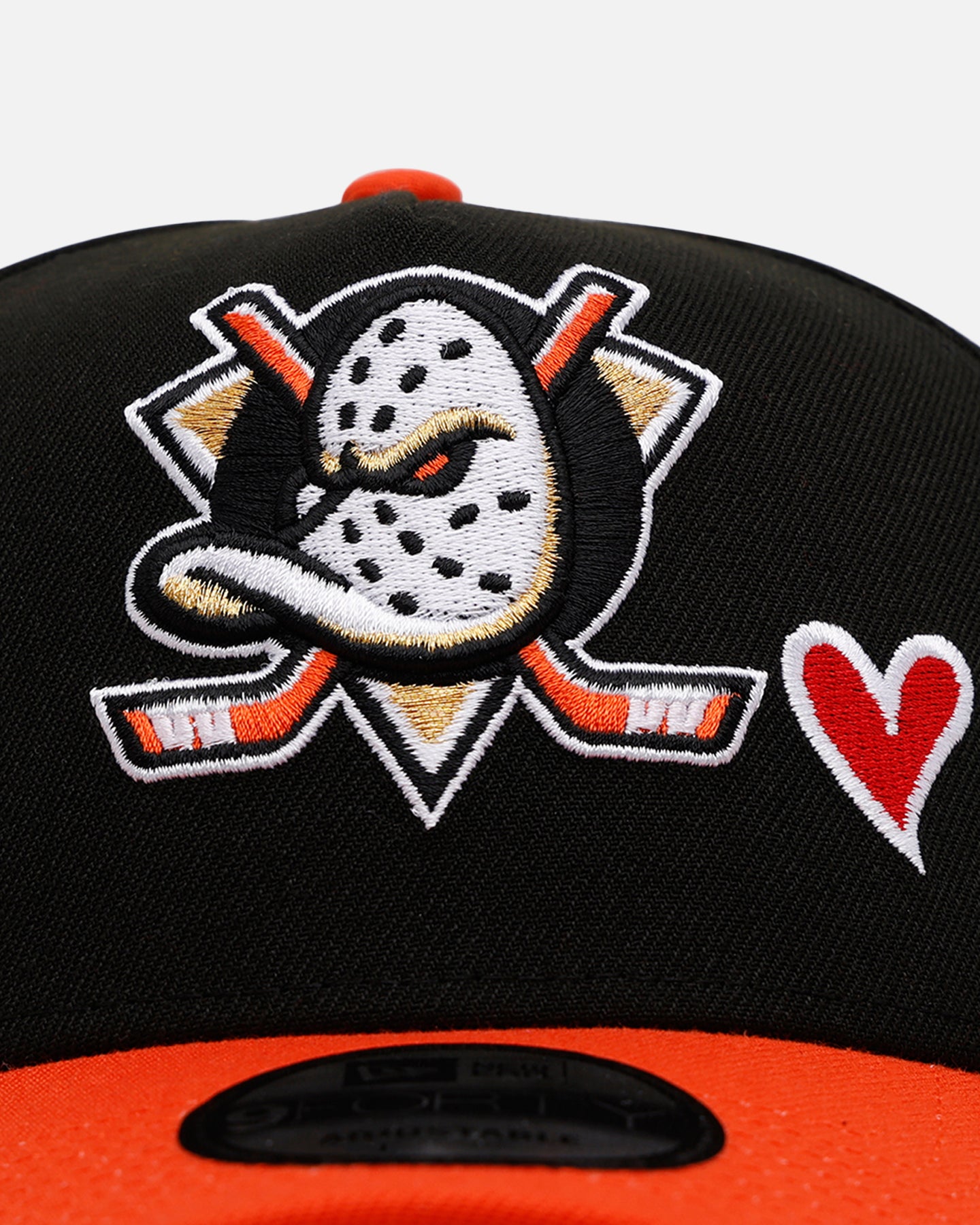 rain.hart.様 エース New Era Anaheim Ducks 'Team Color Hearts' 9FORTY A-Frame Snapback