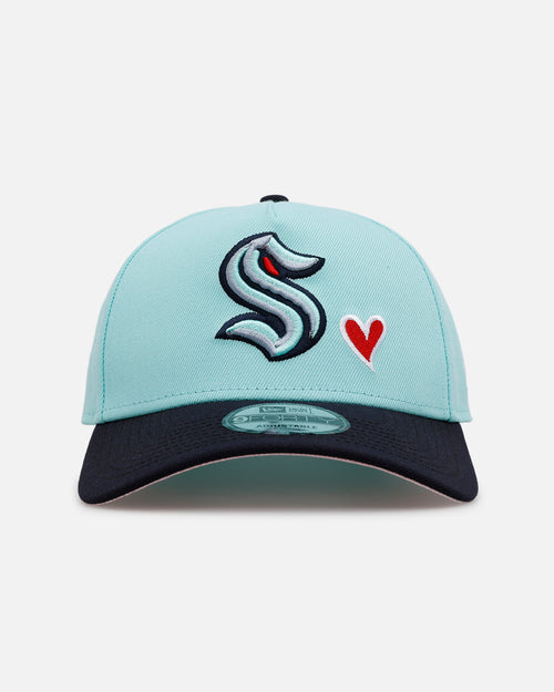New Era Seattle Kraken 'Team Color Hearts' 9FORTY A-Frame Snapback Official Team Color