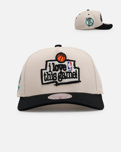 Mitchell & Ness Boston Celtics 'I Love This Game' Pro Pinch Snapback Natural/Black