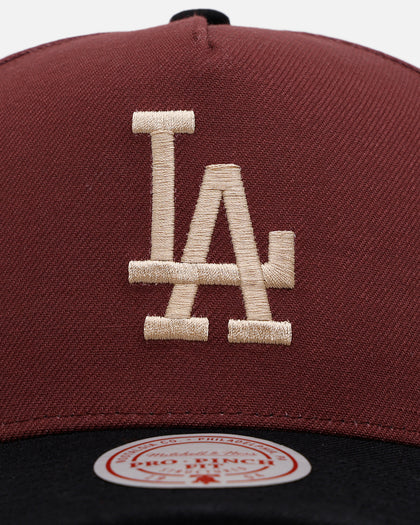 Mitchell & Ness Los Angeles Dodgers 'Vintage Burgundy' Pro Pinch Snapback Burgundy