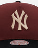 Mitchell & Ness New York Yankees 'Vintage Burgundy' Pro Pinch Snapback Burgundy