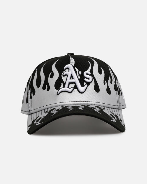 New Era Oakland Athletics 'Metallic Flames' 9FORTY A-Frame Snapback Black/Silver