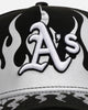 New Era Oakland Athletics 'Metallic Flames' 9FORTY A-Frame Snapback Black/Silver