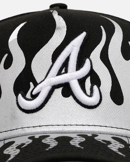 New Era Atlanta Braves 'Metallic Flames' 9FORTY A-Frame Snapback Black/Silver