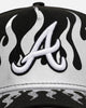 New Era Atlanta Braves 'Metallic Flames' 9FORTY A-Frame Snapback Black/Silver