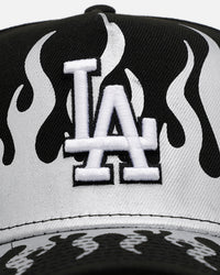 New Era Los Angeles Dodgers 'Metallic Flames' 9FORTY A-Frame Snapback Black/Silver
